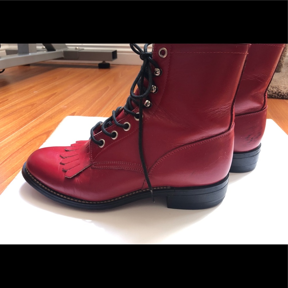 Vintage Justin Roper Kiltie leather boots